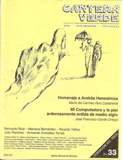 Portada Cantera Verde No. 33